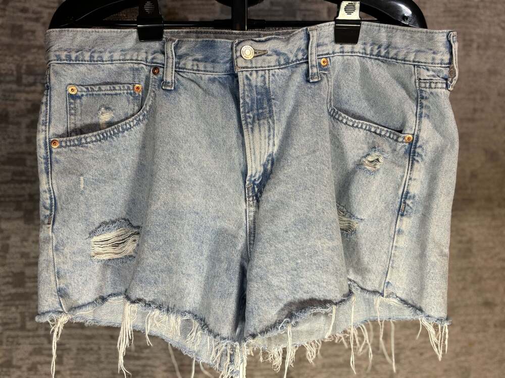 Gap Stride Denim Distressed Raw Hem Shorts